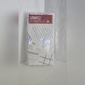 Spritz Black and White Polka Dot Table Cover